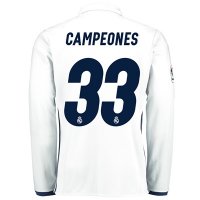 Shirt Real Madrid Home 2016/17 'Campeones 33' LS