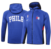 Veste zippé à capuche Philadelphia 76ers - Blue