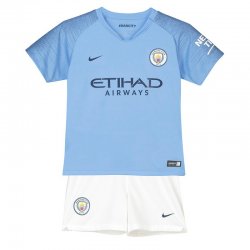 Manchester City Home 2018/19 Junior Kit Manchester City Home 2018/19 Junior Kit