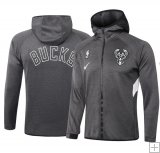 Veste zippé à capuche Milwaukee Bucks - Black