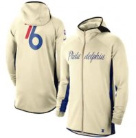 Philadelphia 76ers - Cream Hooded Jacket