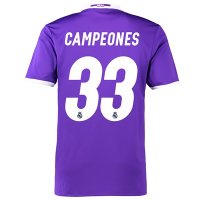 Shirt Real Madrid Away 2016/17 'Campeones 33'
