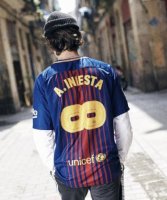 Maillot FC Barcelona Domicile 2017/18 - Infinit8Iniesta