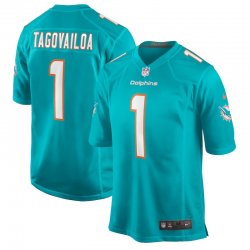 Tua Tagovailoa, Miami Dolphins - Aqua Tua Tagovailoa, Miami Dolphins - Aqua