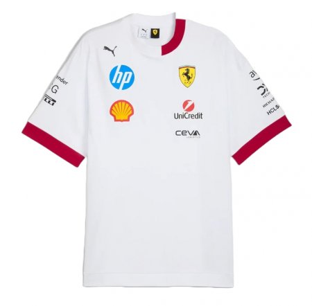 T-Shirt Équipe Scuderia Ferrari 2025 - Cotton