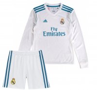 Real Madrid Home 2017/18 Junior Kit LS