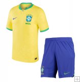 Brasile Home 2022/23 Junior Kit