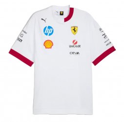 T-Shirt Équipe Scuderia Ferrari 2025 - Cotton