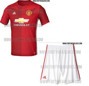 Kit Junior Manchester United Domicile 2016/17