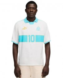 Maillot Olympique Marseille KING Rétro Blanc Bleu 2026