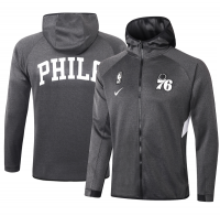 Philadelphia 76ers - Black Felpa Cappuccio