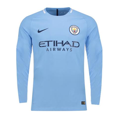 Maillot Manchester City Domicile 2017/18 ML : Maillots de foot et NBA sur MaxMaillots - Tous les 2018/2019, MaxMaillots - pas cher