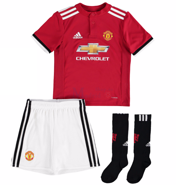 Manchester United 1a Equipación 2017/18 Kit Junior